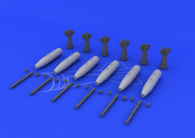 Eduard 648093 1/48 Mk. 82 Bombs (PE & Resin)