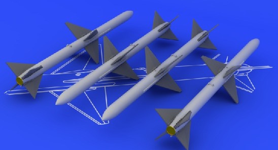 Eduard 648062 1/48 Aircraft- AIM7E Sparrow (Photo-Etch & Resin)