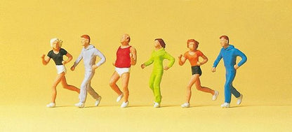 Preiser 14078 HO Scale Recreation & Sports Joggers pkg(6)