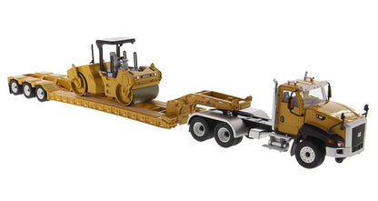 Diecast Masters 85601C 1/50 Cat CT660 Truck, Lowboy & Compactor