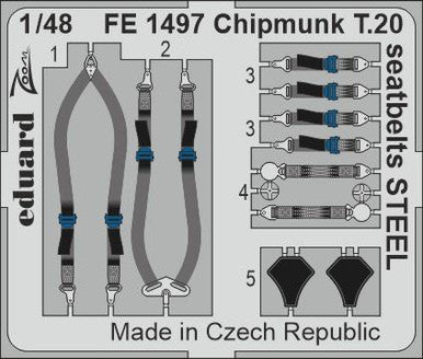 Eduard FE1497 1/48 Chipmunk T.20 Seatbelts STEEL Zoom Set for AIRFIX