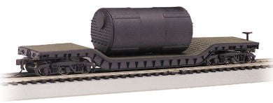 Bachmann 71395 N 52' Center Depressed Flatcar w/Boiler