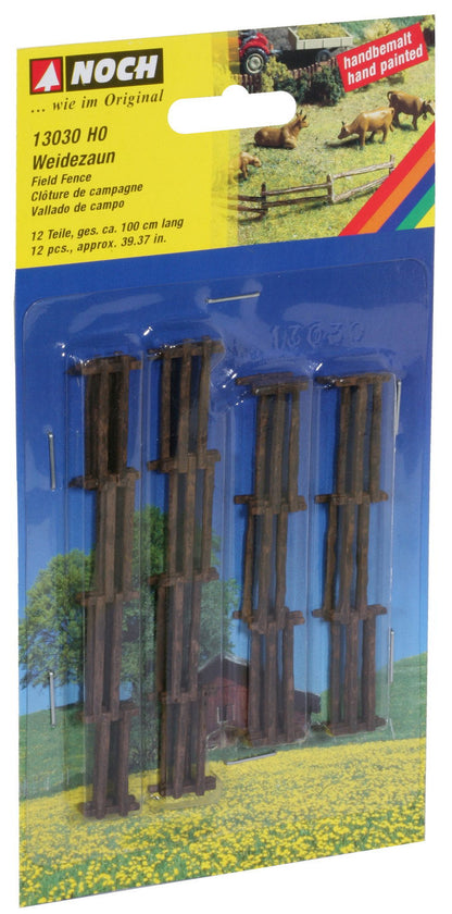 Noch 13030 HO Scale 2-Slat Pasture Fence, 12 Sections