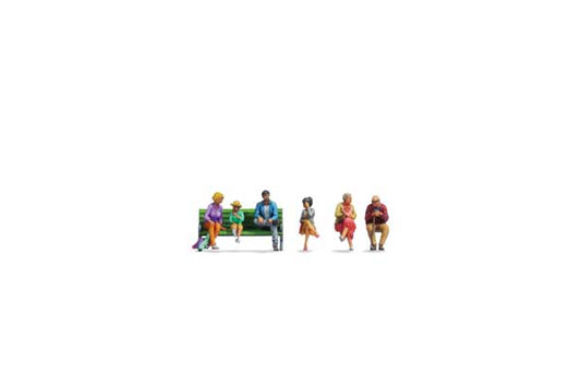 Noch 44521 Z Scale Seated Figures -- pkg(6)