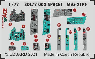 Eduard 3DL72003 1/72 MiG-21PF Space for Eduard