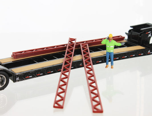 3D To Scale 50-155-R 1/50 Construction Girders, 4-Pack Steel Red