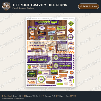 Alpine Railworks 30780O O Scale Roadside Signs - Mystery Spot