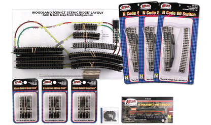 Atlas 2588 N Scenic Ridge Track Pack For Woodland Scenics Scenic Ridge