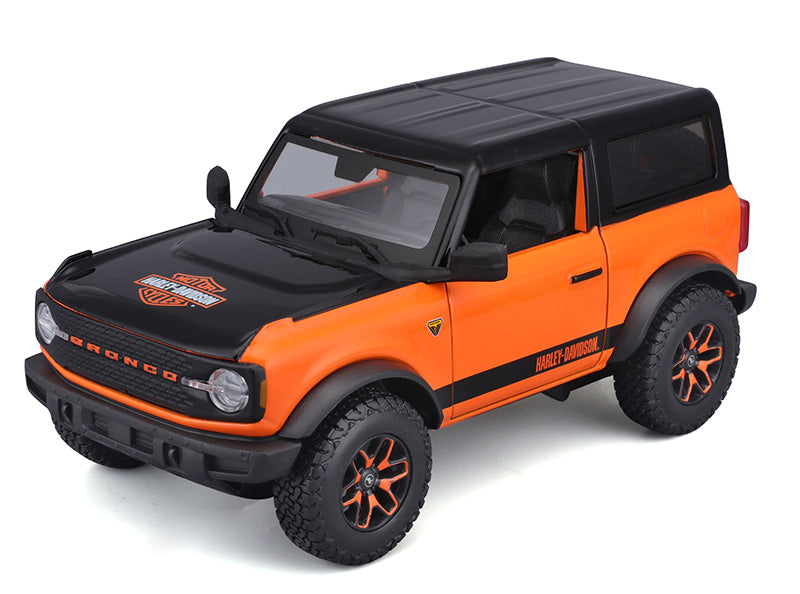 Maisto 32272ORBK 1/24 Scale Harley-Davidson - 2021 Ford Bronco Badlands