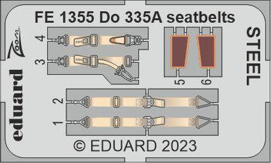 Eduard FE1355 1/48 Do 335A Seatbelts Steel for Tamiya