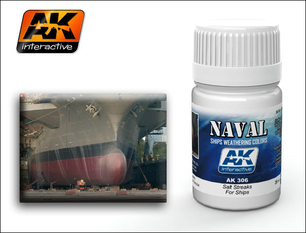 AK Interactive 306 Ships Salt Streaks Enamel Paint 35ml Bottle
