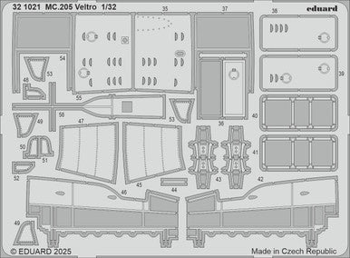 Eduard 321021 1/32 MC.205 Veltro Photo Etch Set for ITALERI