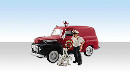 Woodland Scenics 5559 HO Scale AutoScenes Sparky & the Chief