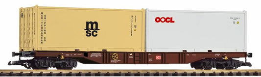 Piko 37754 G Scale DB Era VI Flatcar w/2 20ft Containers