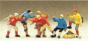 Preiser 10190 HO Scale Sports & Recreation Mountain Climbers pkg(6)