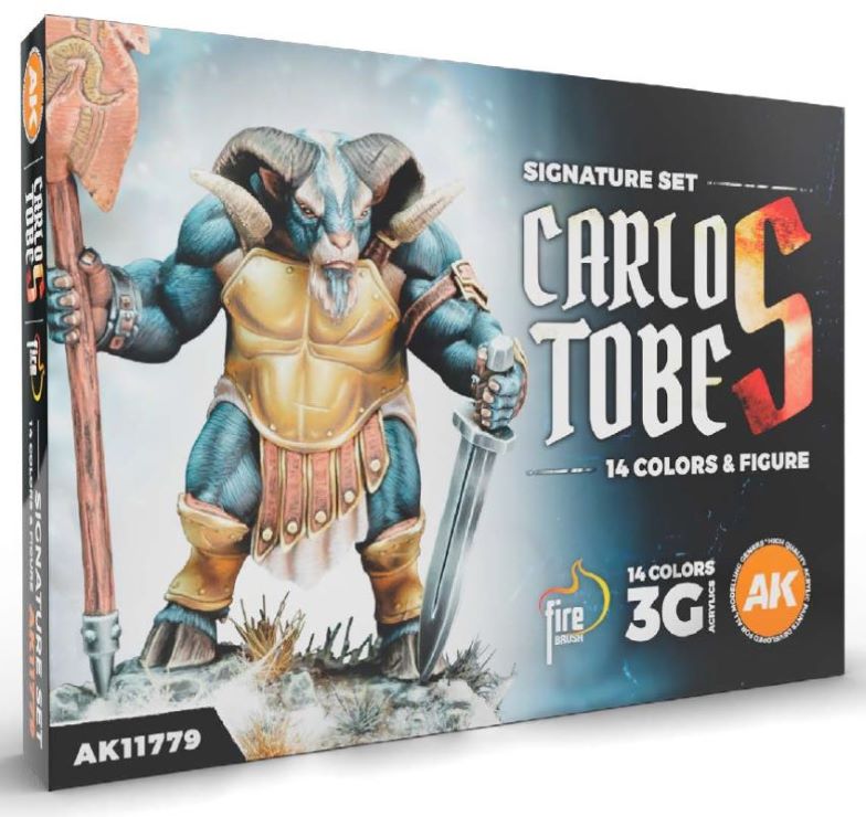 AK Interactive 11779 Signature Carlos Tobes 3G Acrylic Paint Set (14 Colors & 1