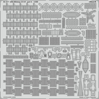 Eduard 53317 1/350 USS Midway CV-41 Part 4 Photo Etched Set for