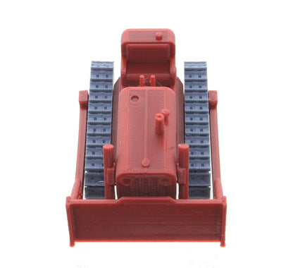 3D To Scale 87-400-R 1/87 Vintage Bulldozer, Dark Red