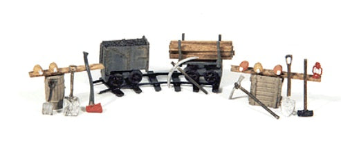 Durango Press 44 HO Scale Deluxe Mining Detail Set - Unpainted Kit