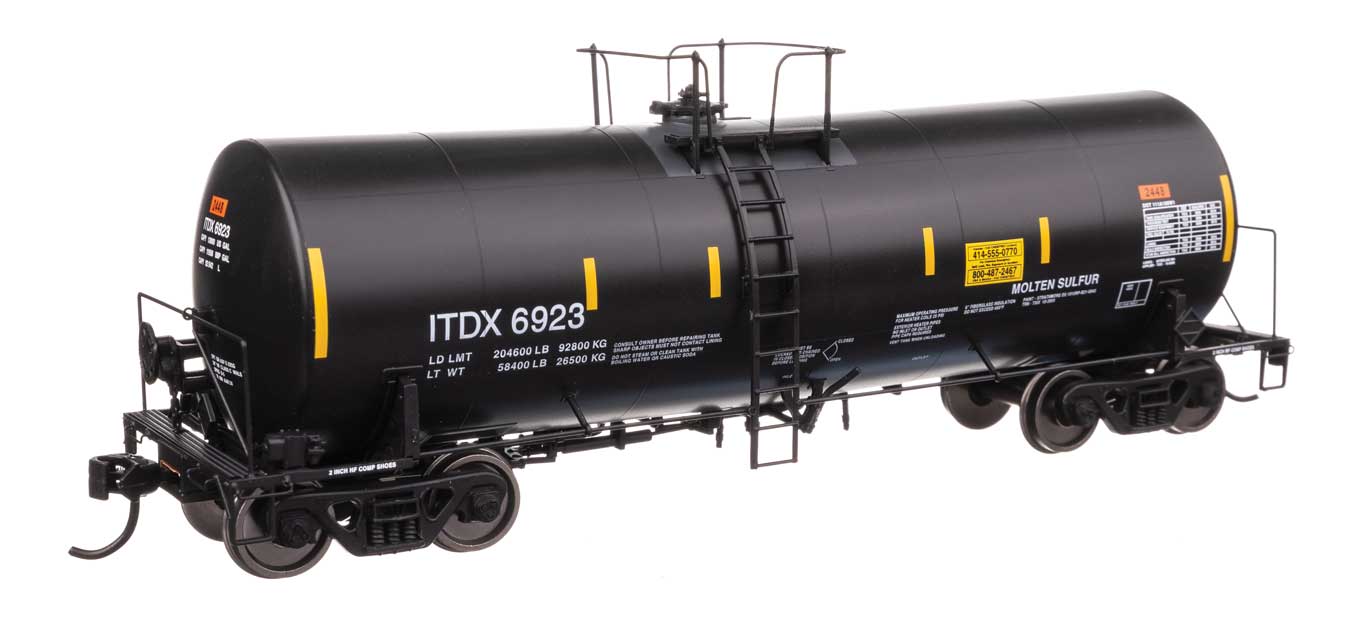 Walthers Proto 100064 HO Scale 40' Trinity 14,000-Gallon Molten Sulfur Tank Car
