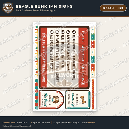 Alpine Railworks 30944G G Scale Roadside Signs - Dog-Shaped Inn