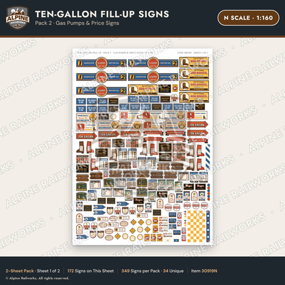 Alpine Railworks 30919N N Scale Roadside Attraction Signs - Cowboy Hat