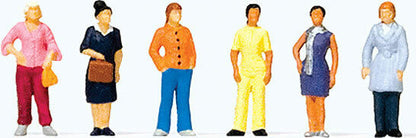 Preiser 79222 N Scale Pedestrians Standing Women pkg(6)