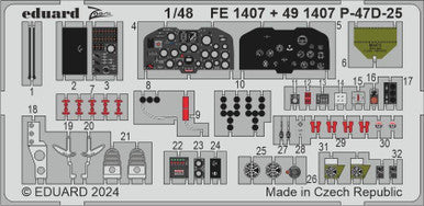 Eduard FE1407 1/48 P-47D-25 FE1407 Zoom Set Zoom Photo Etch Set