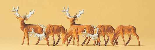 Preiser 79179 N Scale Deer / Stags Animal Figure Set