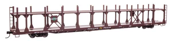 Walthers Mainline 8037 HO Scale 89' Flatcar w/Bi-Level Open Auto Rack - Ready to