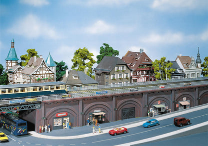 Faller 272577 N Scale Arcades with Shops Model Kit