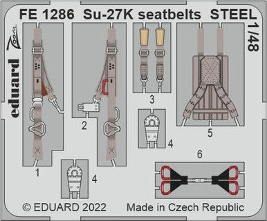 Eduard FE1286 1/48 Su-27K Seatbelts Steel for Minibase