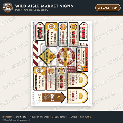 Alpine Railworks 30551G G Scale Roadside Signs - Jungle Grocery Store