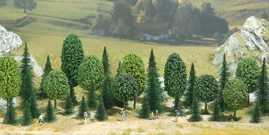 Busch 6490 Mixed Forest Trees, Package of 35, All Scale