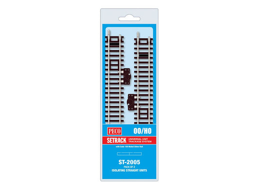 Peco ST-2005 HO Scale Code 100 Nickel Silver Isolating Straight