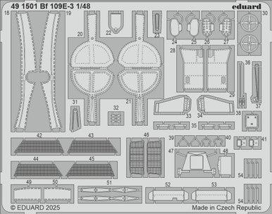 Eduard 491501 1/48 Bf 109E-3 Photo Etch for HOBBY BOSS