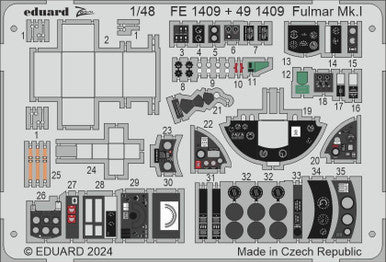 Eduard FE1409 1/48 Fulmar Mk.I FE1409 Zoom Set Zoom Photo Etch Set