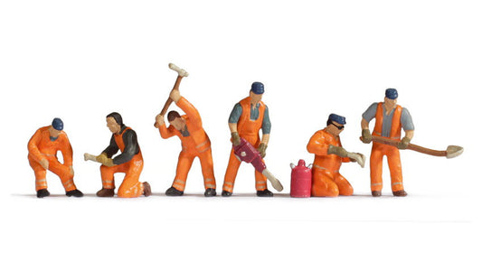 Noch 36276 N Scale Trackworkers Figure Set, 6 Figures