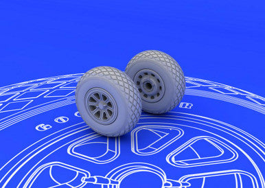 Eduard 672016 1/72 P-51 Mustang Wheels Photo Etch