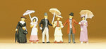 Preiser 12139 HO Scale 1900s Figures Passers-By pkg(6)