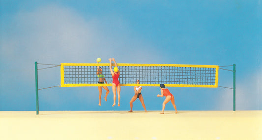 Preiser 10528 HO Scale Beach Volleyball Players Figure Set