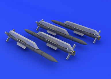 Eduard 648143 1/48 R77/AA12 Adder Missiles (4) (PE Resin & Decals)