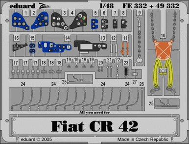 Eduard FE332 1/48 CR 42 Falco for Italeri Photo Etch Detail Set