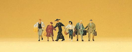 Preiser 79090 N Scale Hurrying Passengers Figure Set