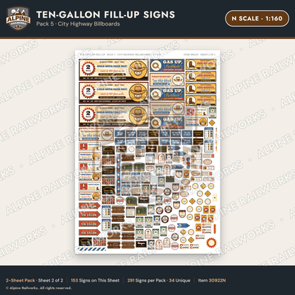 Alpine Railworks 30922N N Scale Roadside Attraction Signs - Cowboy Hat