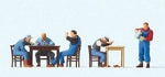 Preiser 10601 HO Scale US Railway Personnel on Break 5 Workers