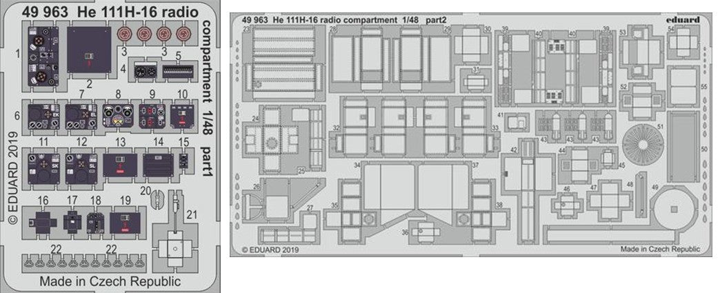 Eduard 49963 1/48 Aircraft- He111H16 Radio Compartment for ICM (Painted)