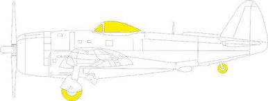 Eduard EX894 1/48 Mask P-47N TFace Canopy Mask Set for Academy