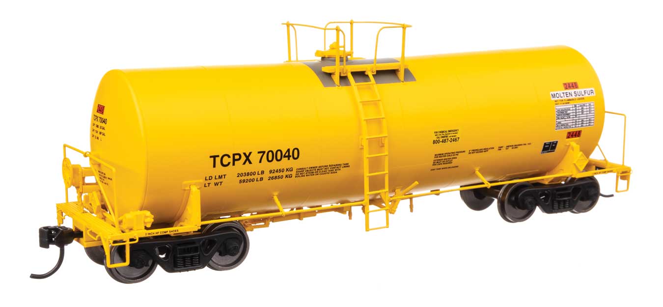 Walthers Proto 100066 HO Scale 40' Trinity 14,000-Gallon Molten Sulfur Tank Car