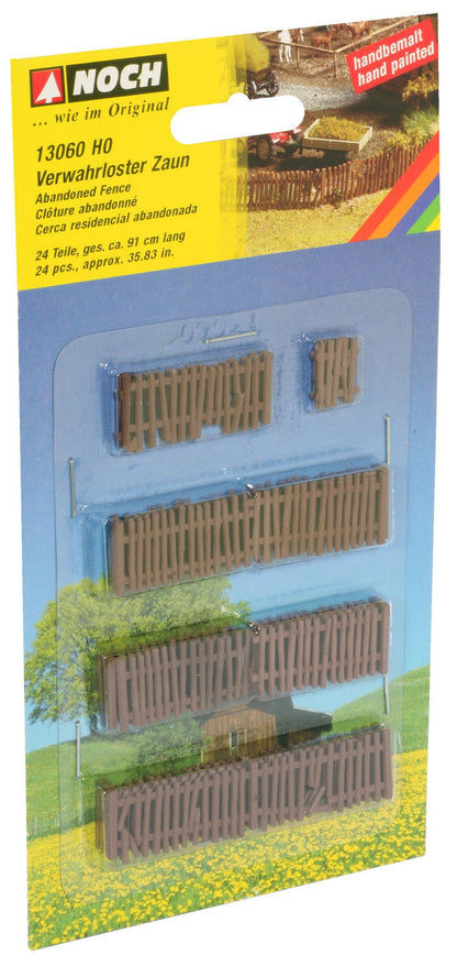 Noch 13060 HO Scale Abandoned Fence, 24 Sections